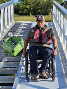 Bill Bogdan in wheelchair
