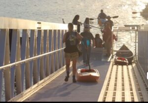 BoardSafe Tulsa OK adaptive paddlers on gangway
