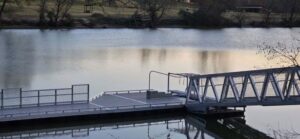 Seven Islands BoardSafe dock at dusk