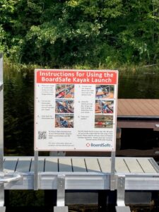 BoardSafe kayak instruction signage