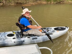 Man kayaking