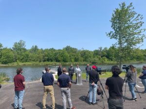 BoardSafe Docks Churchill Park kayak launch ceremony