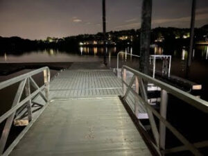 BoardSafe Verona Dock long view at dusk
