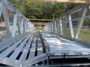 Fall Creek Falls TN BoardSafe accessible kayak launch chute closeup