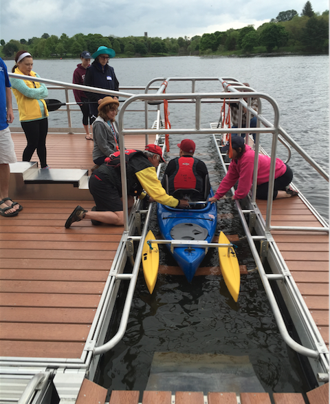 adaptive kayaker launching