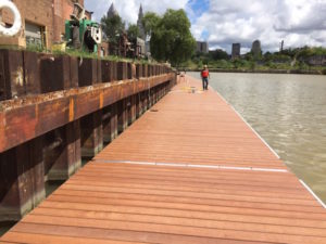 BoardSafe floating aluminum rowing dock