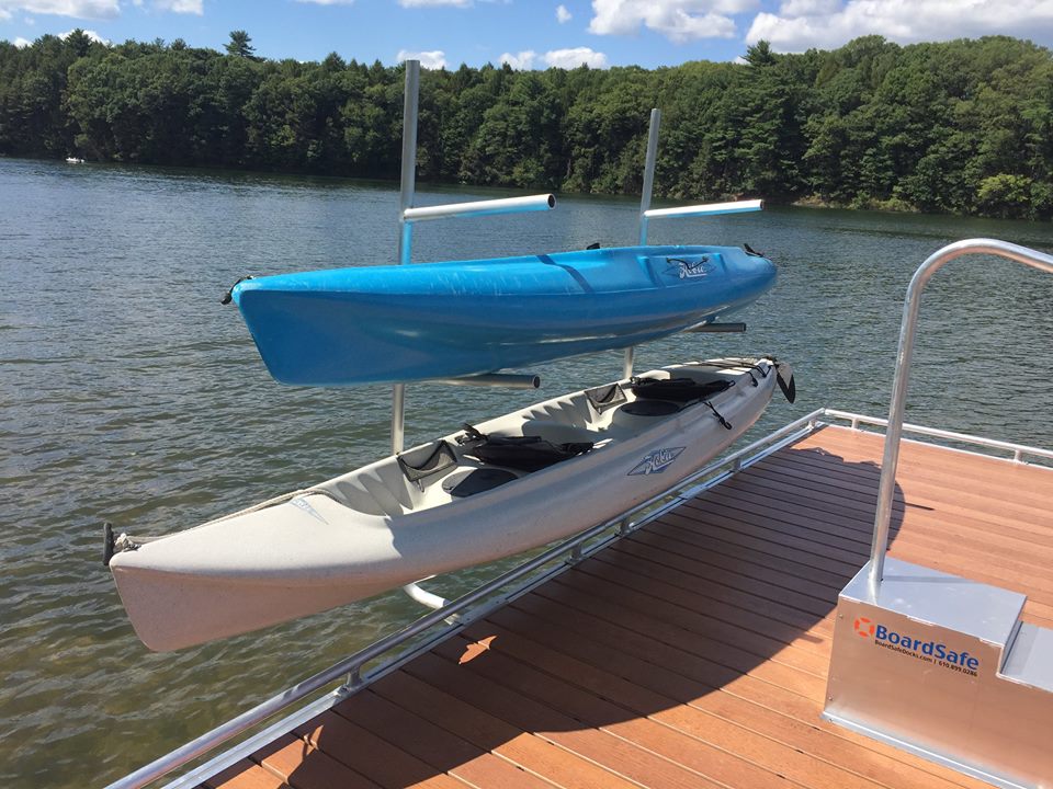 kayak racks BoardSafe dock and marine accessories kayak launch