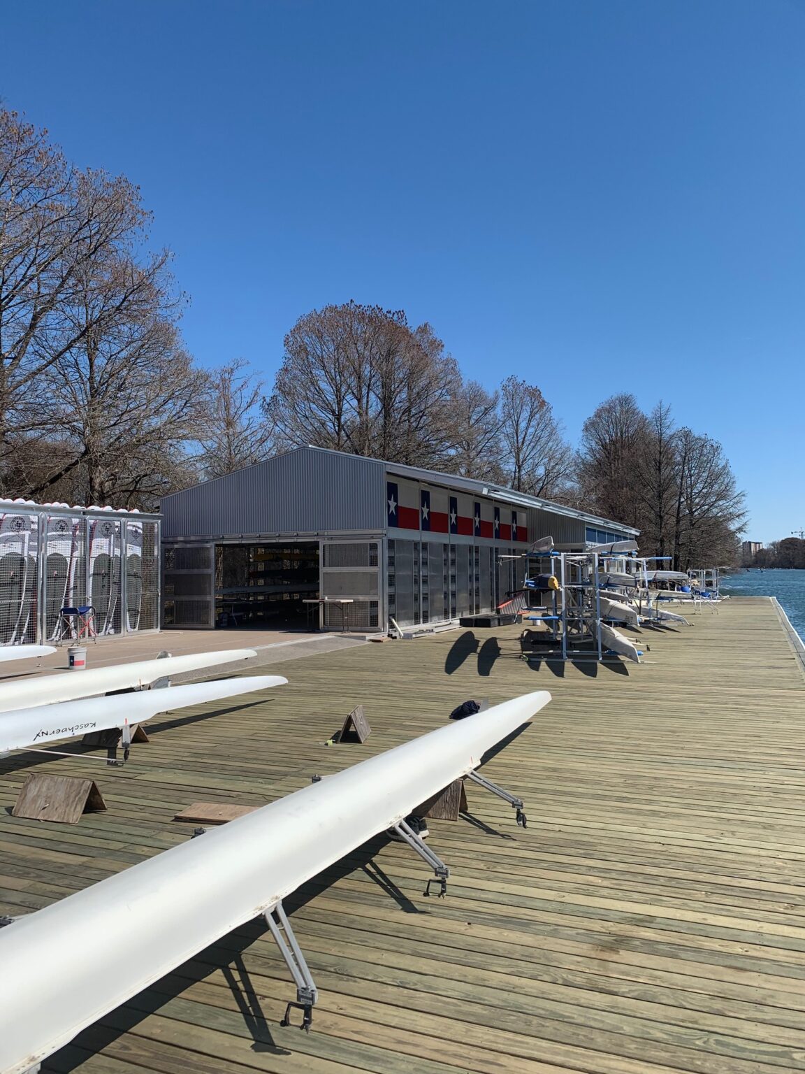 Texas Rowing Center Shellhouse Texas Rowing Center Austin Gets New BoardSafe Docks and Storage ...
