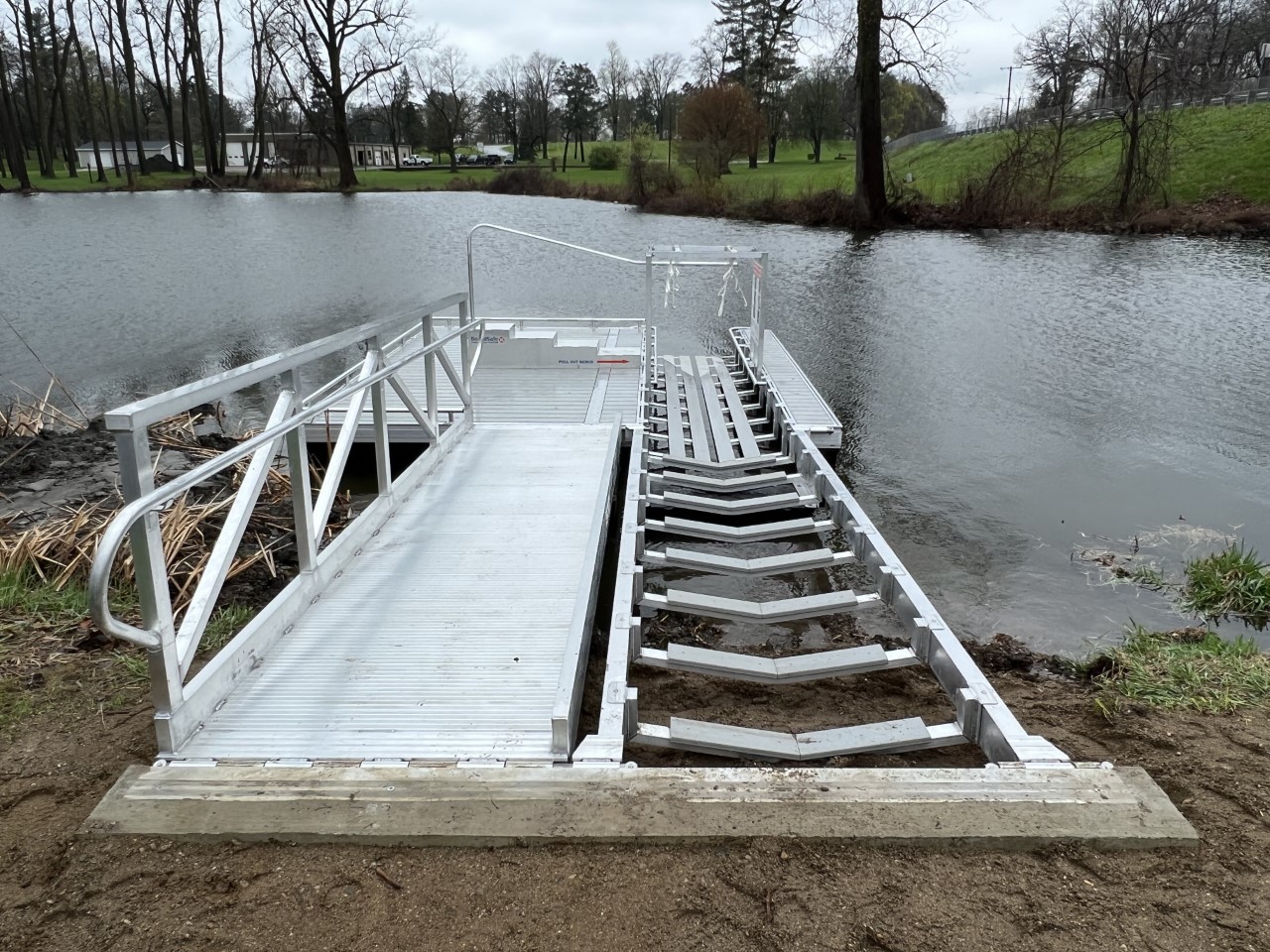 Adaptive Kayak Launch Installed at Rotary Park, Coldwater, MI