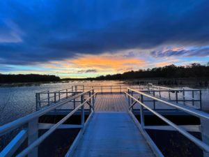 BoardSafe dock in sunset