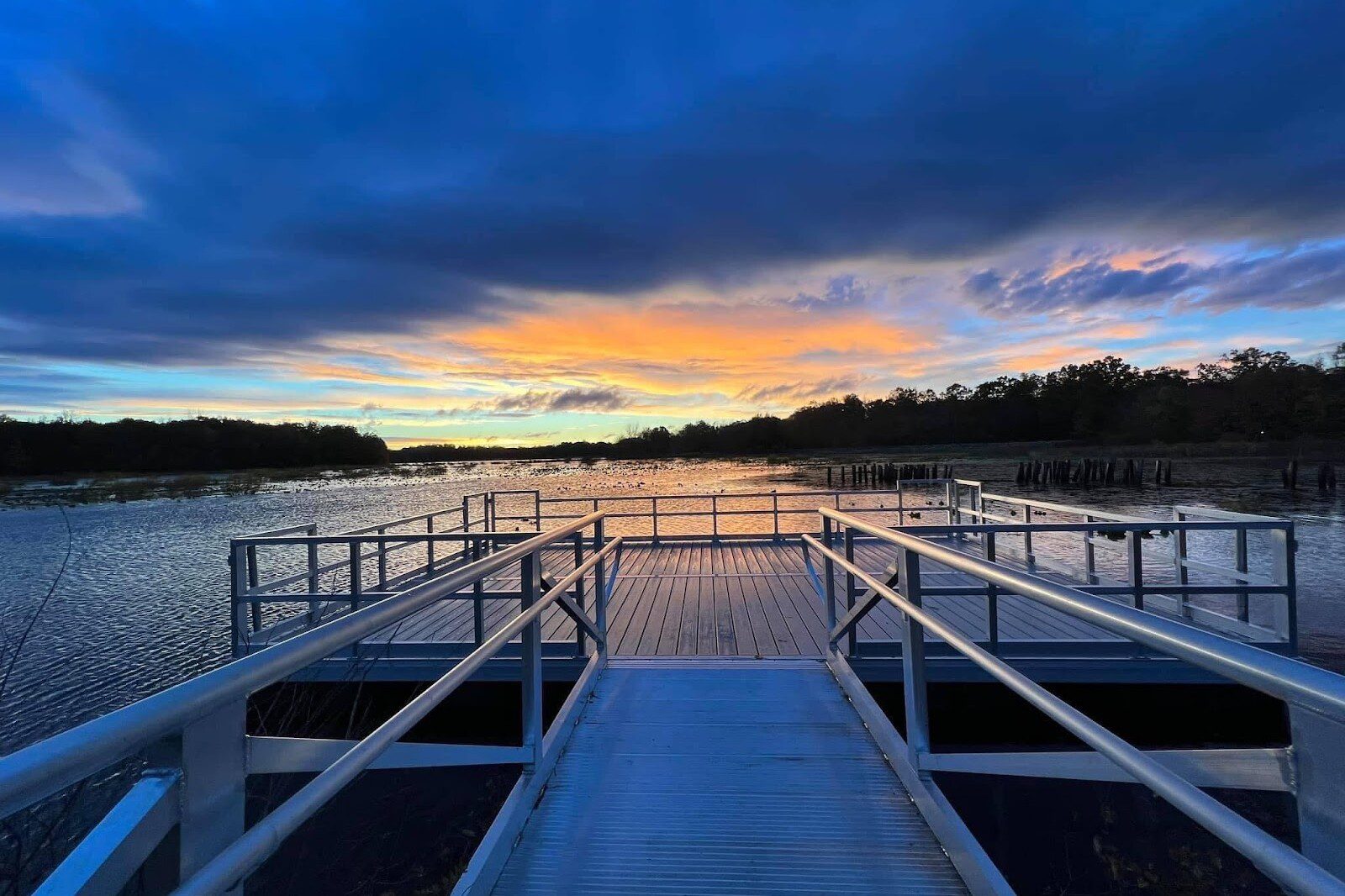 BoardSafe dock in sunset