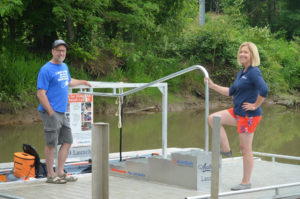 man and woman on dock, Beaver Creek
