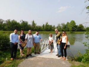 Manlus NY floating dock ribbon cutting