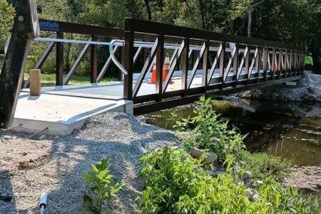 BoardSafe Pedestrian Bridge installation Cove Lake TN