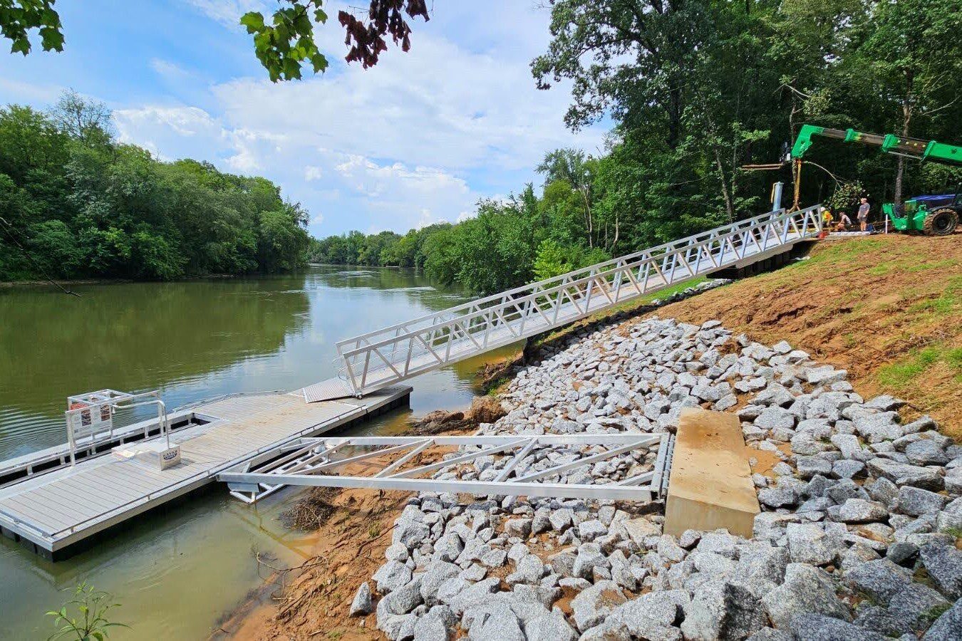 Chattahoochee River GA BoardSafe floating dock installed