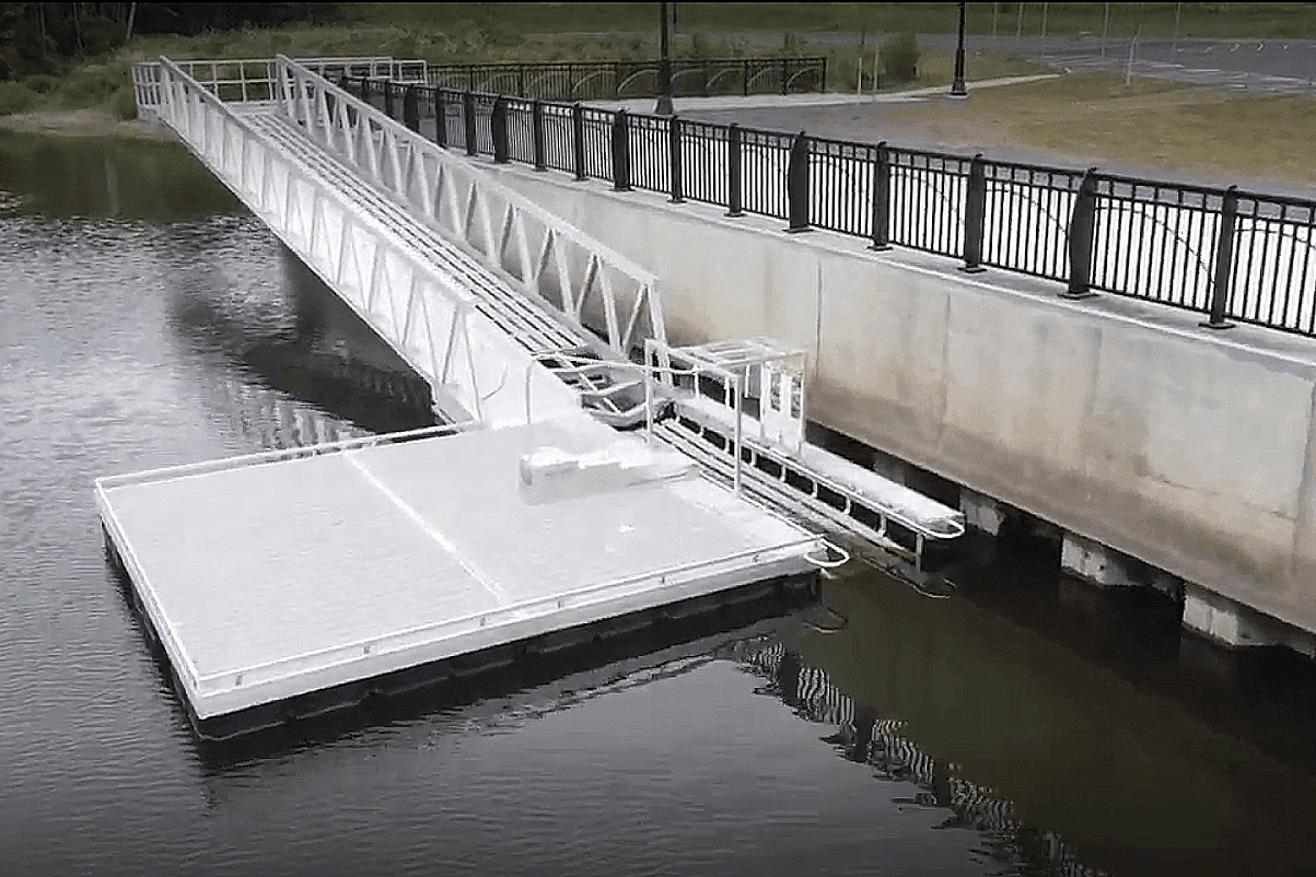 Utica NY BoardSafe dock full overhead view