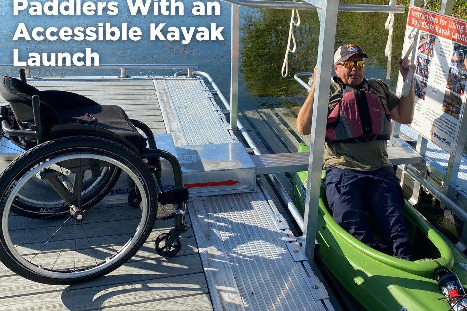 Bill Bogdan entering kayak
