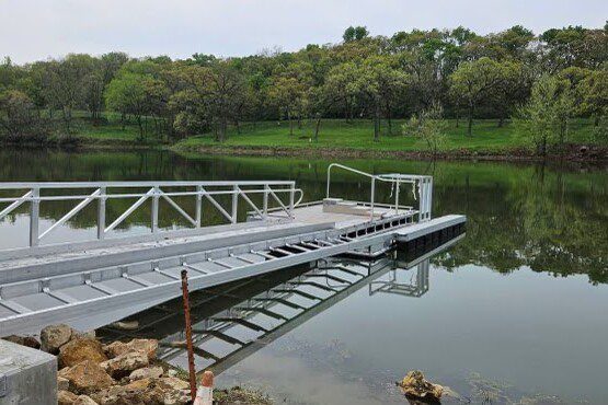 BoardSafe adaptive kayak launch Lone Star Lake Park long view