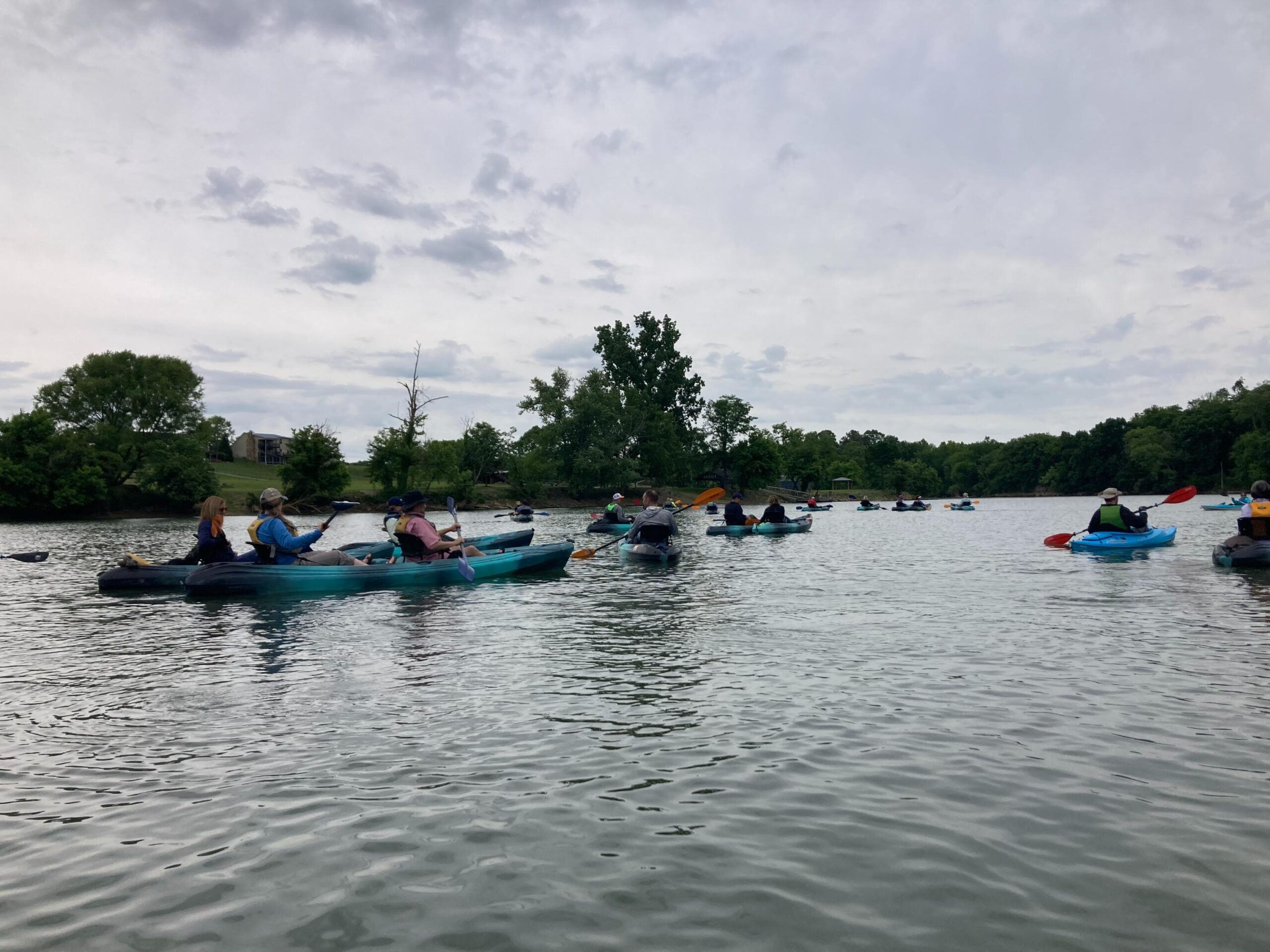 Kayaks on French Broad River