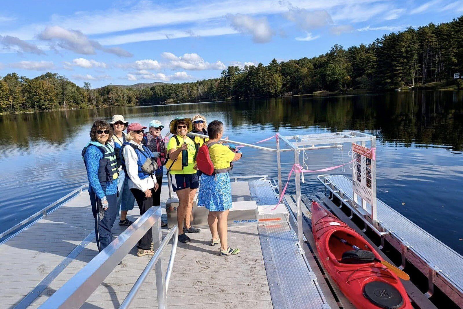 Ribbon cutting with the Ladies on the Lake