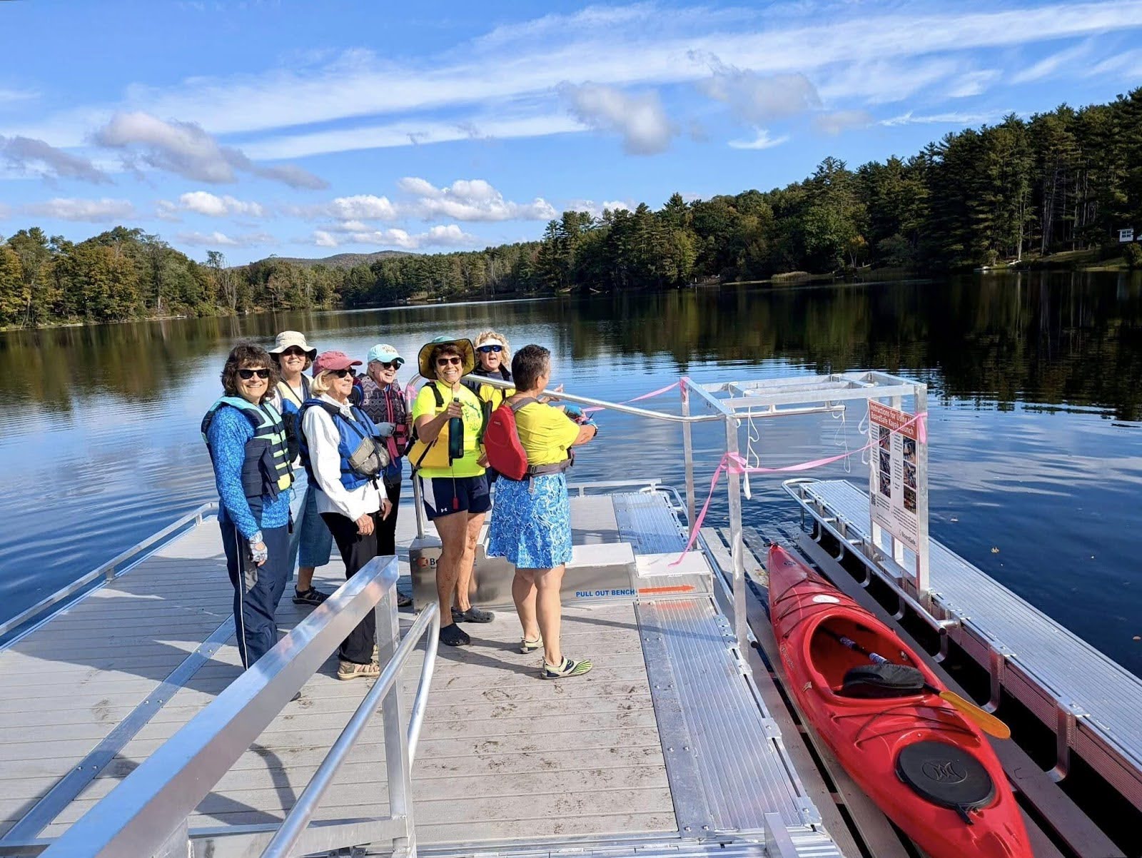 Ribbon cutting with the Ladies on the Lake